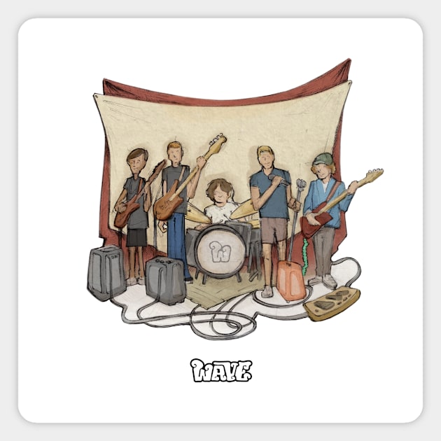 Wave the Band Illustration Magnet by samuel sisco